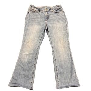 St. John's Bay Bootcut Jeans Womens 12 Light Wash Blue Stretch Denim Sustainable